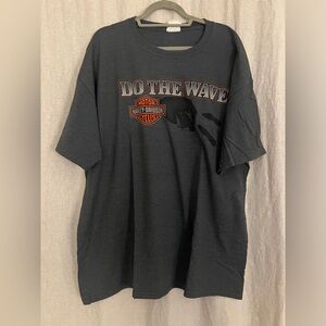 Gray oversized Harley Davidson t shirt
